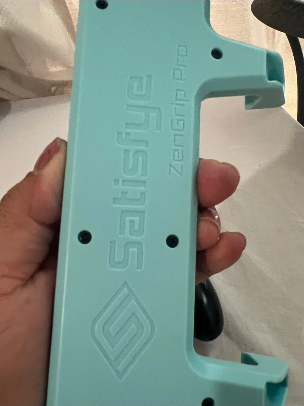Universal Mobile Game Controller Grip - Black and Aqua Bundle